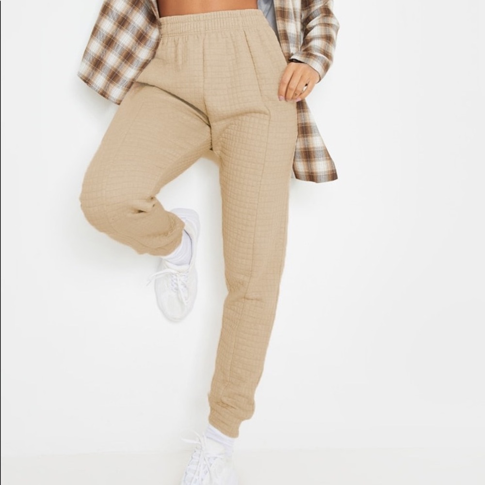 Camel Quilted Jogger